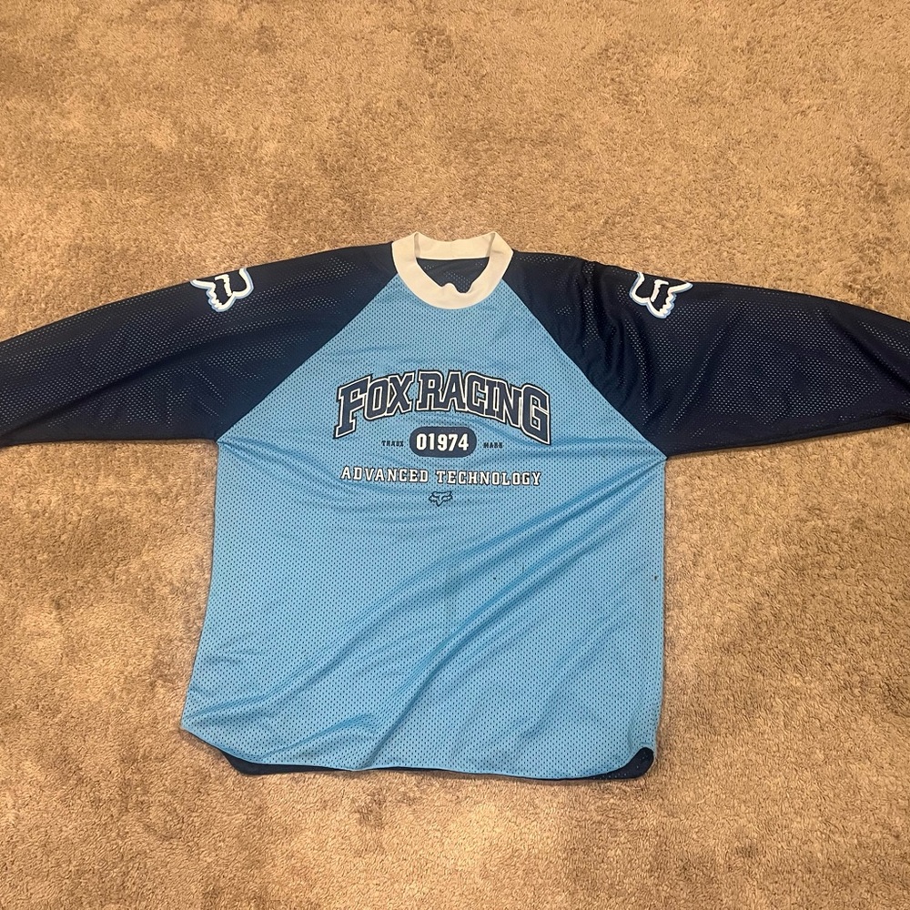 Fox Blue and Black Mesh Jersey